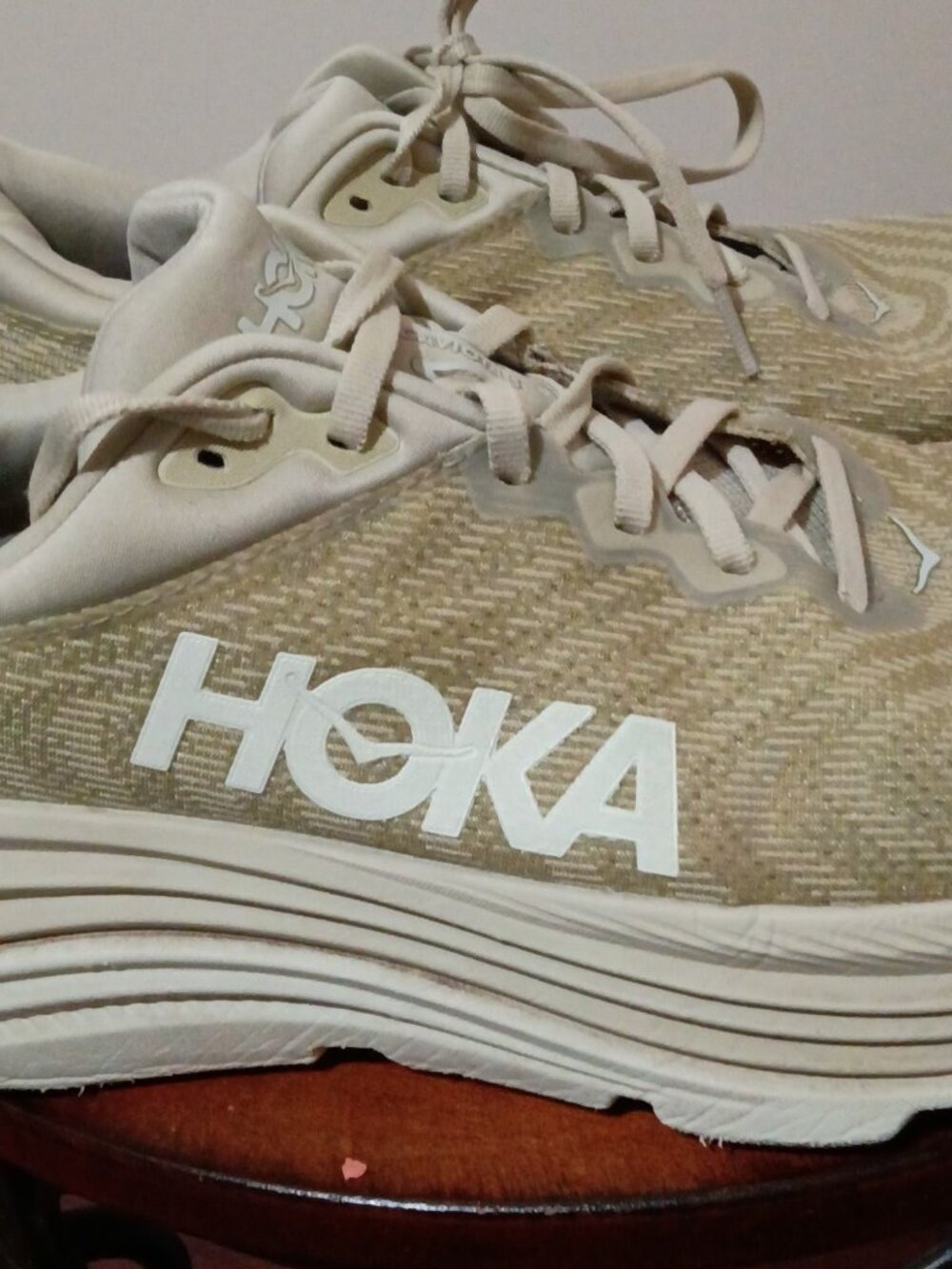 Hoka One Gaviota 5 Athletic Running Shoe Barley Oat Milk Green Men's Size 11 D - Picture 5 of 14